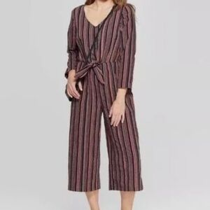 Universal Thread Striped Tie Front Jumpsuit Plus Size 3X